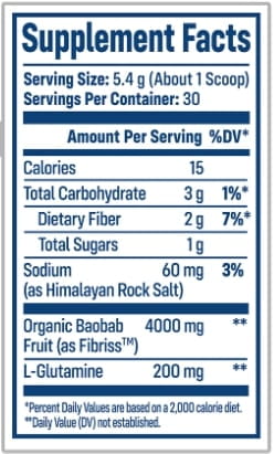 NativePath Native Fiber Supplement Facts